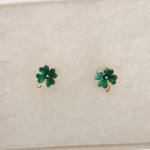 Shamrock earrings.